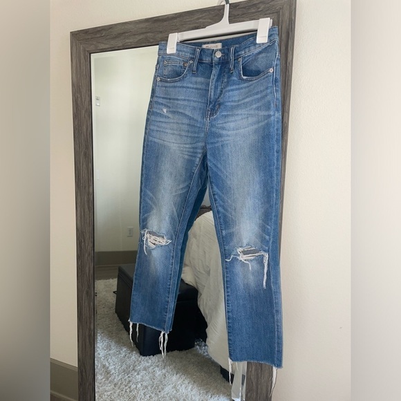 Madewell slim high rise distressed boyfriend jeans - Picture 3 of 5